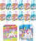 Tiny Mills Unicorn Party Favor Bags Treat Bags with Handles, Unicorn Rainbow Pink Blue Candy Bags Goodie Bags for Birthday Party, Party Supply Decoration, 12 Pack
